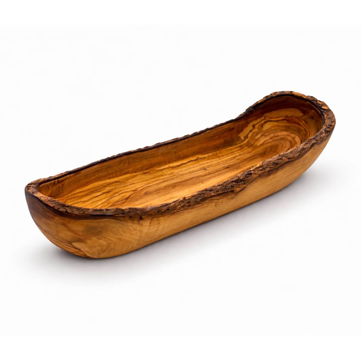 Bol à Pain & Baguette en Bois d'Olivier – Bord Rustique (30 cm)