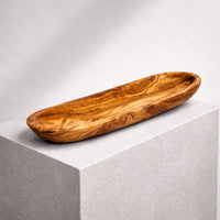 Bol à Baguette en Bois d'Olivier – Bord Lisse (30 cm)