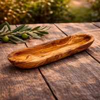 Bol à Baguette en Bois d'Olivier – Bord Lisse (30 cm)