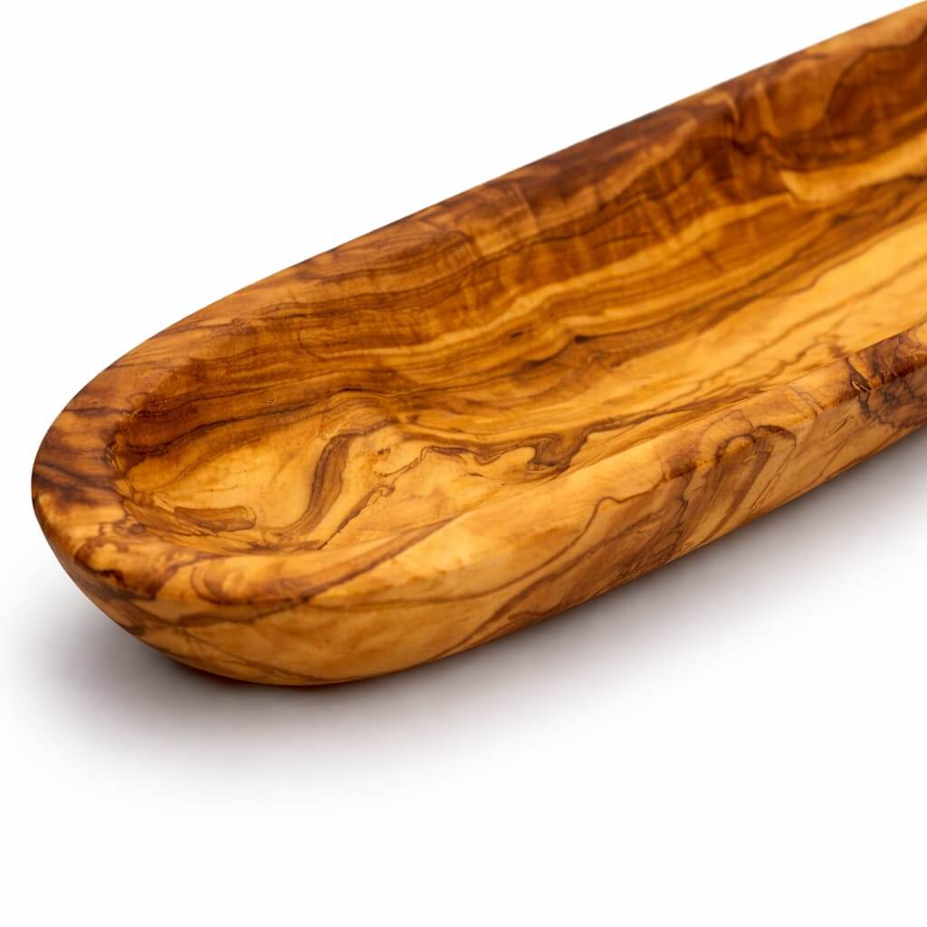 Bol à Baguette en Bois d'Olivier – Bord Lisse (30 cm)
