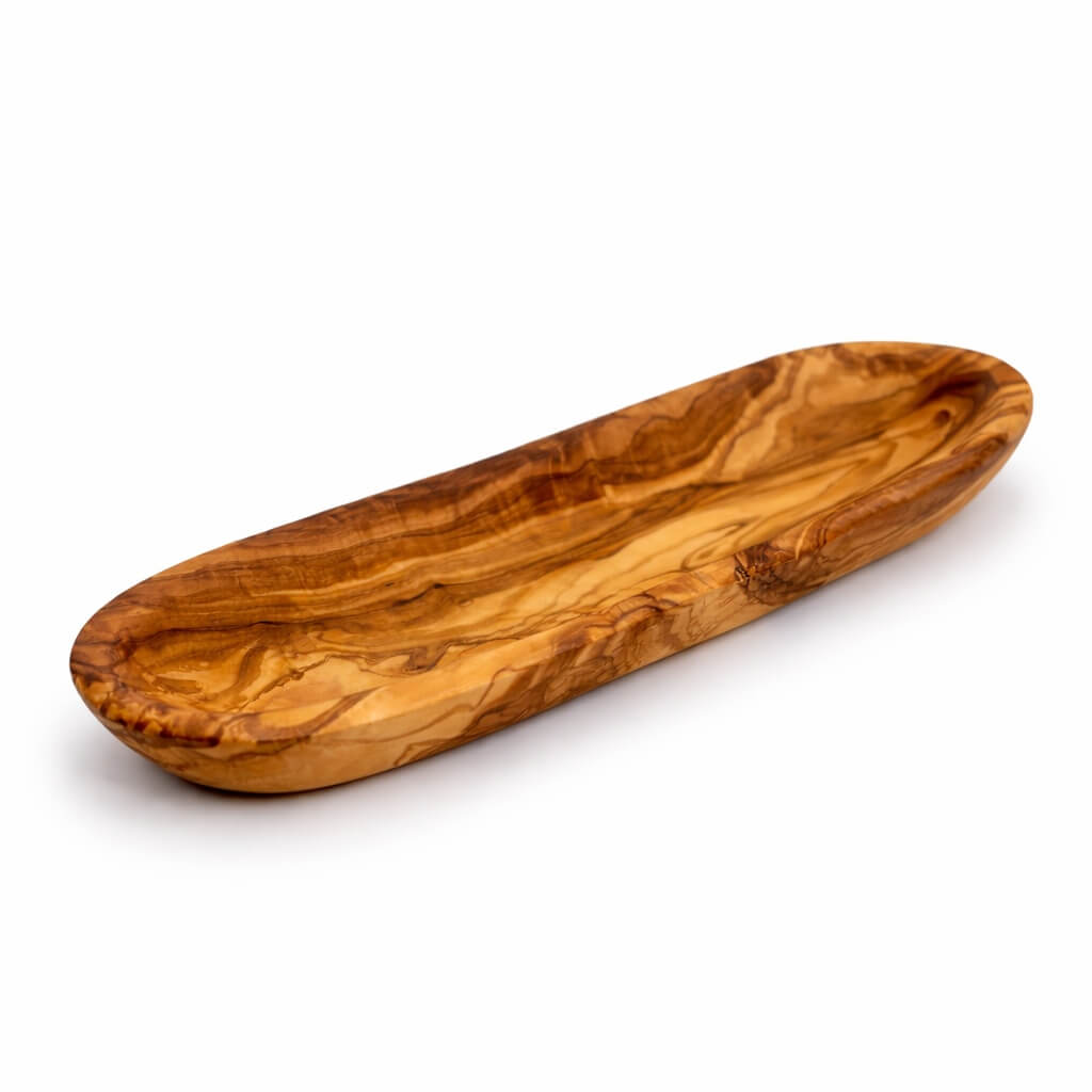 Bol à Baguette en Bois d'Olivier – Bord Lisse (30 cm)