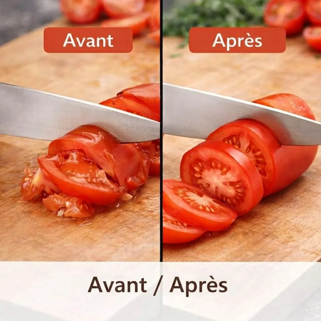 Aiguiseur de Couteaux en Bois - 2 Niveaux