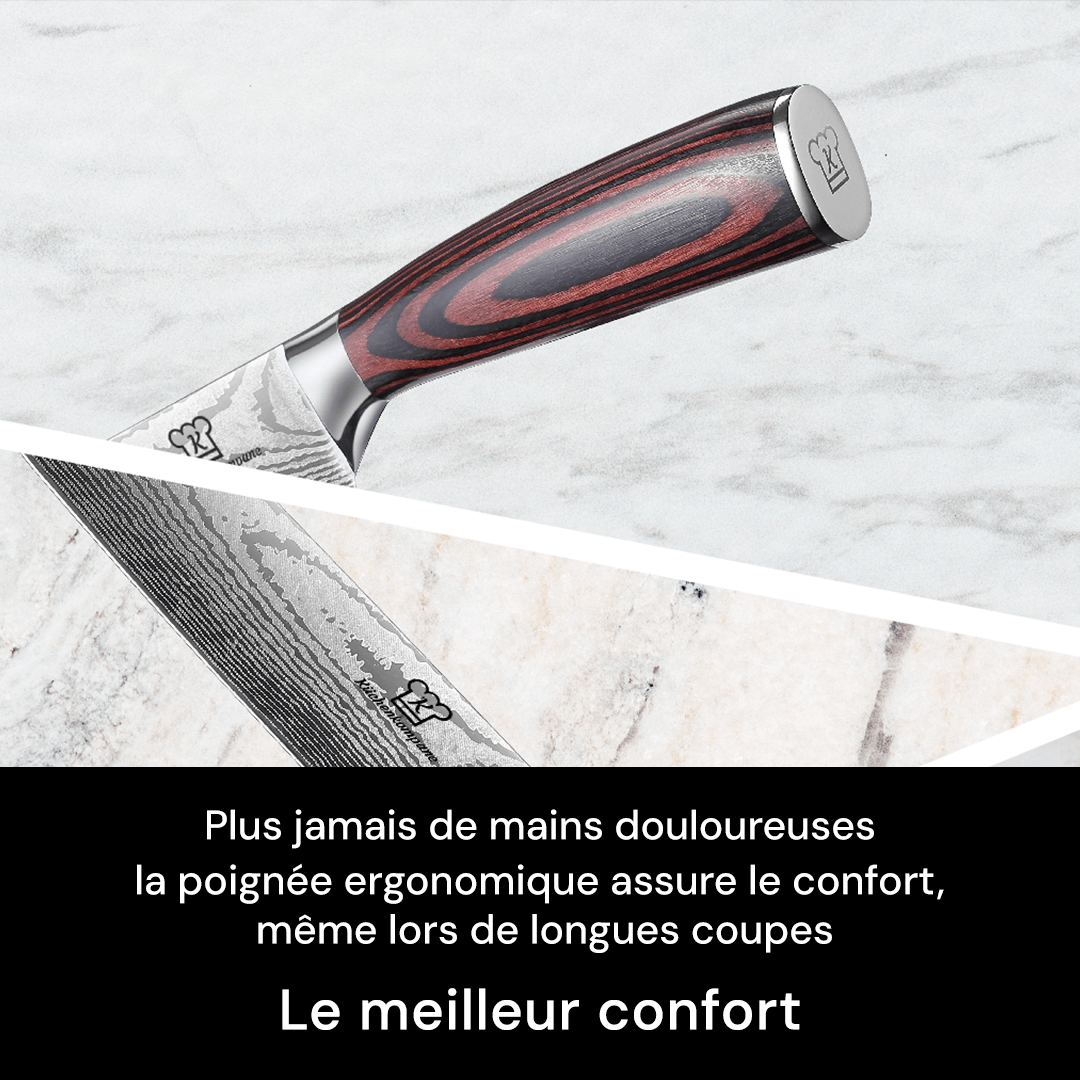 Set de couteaux Premium (+ bloc à couteaux & aiguiseur GRATUIT)