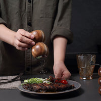 Salière & Moulin à Poivre – Set de 2 en Bois d'Acacia