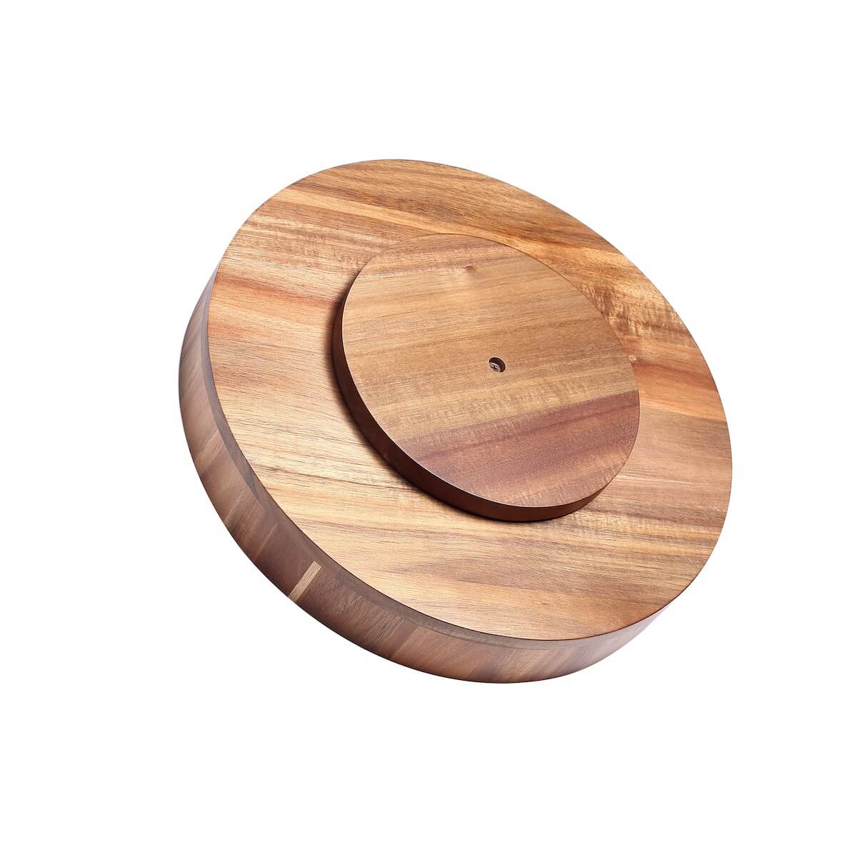 Plateau de Service Rotatif en Bois