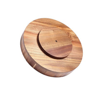 Plateau de Service Rotatif en Bois