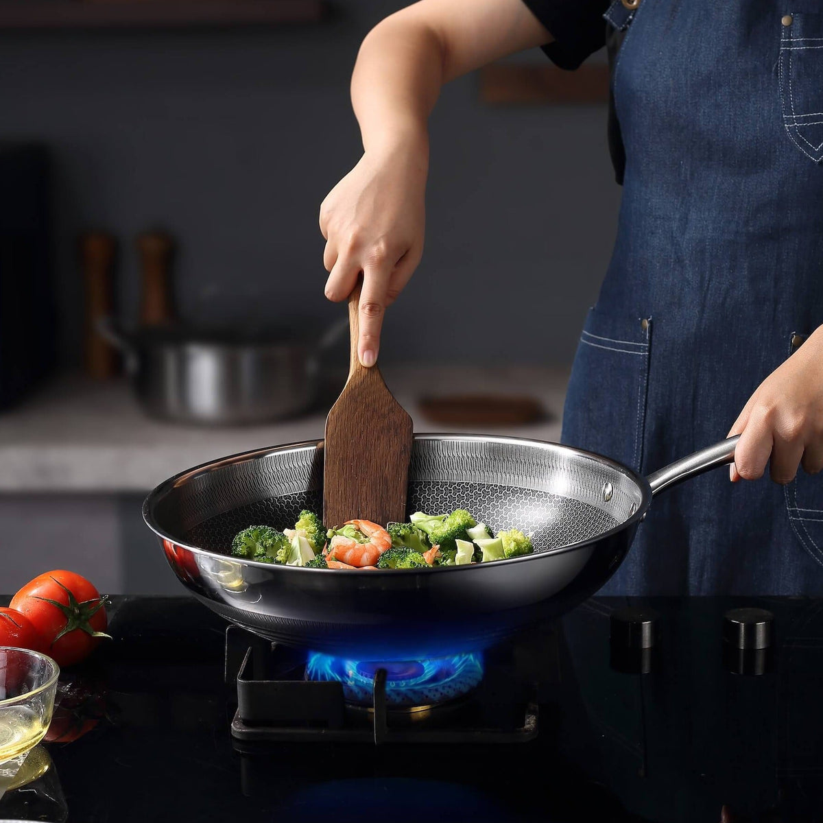 Wok Küchenkompane - 34 cm