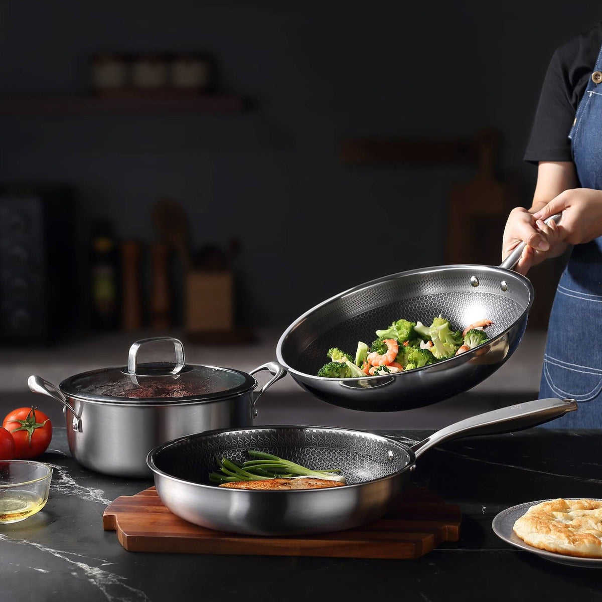 Wok Küchenkompane - 34 cm