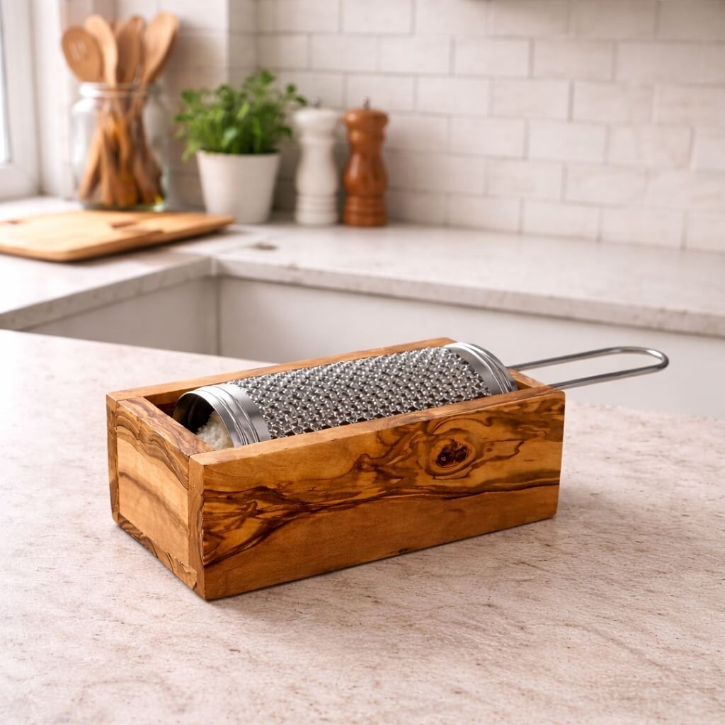 Râpe à Parmesan en Bois d'Olivier - Petite
