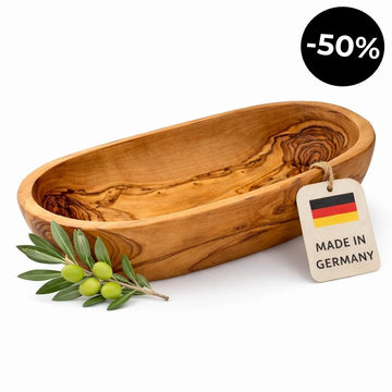 Coupe à Fruits en Bois d'Olivier Massif (29 cm)