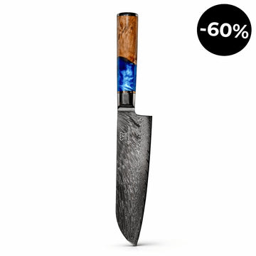 Couteau Santoku Damas Aoki