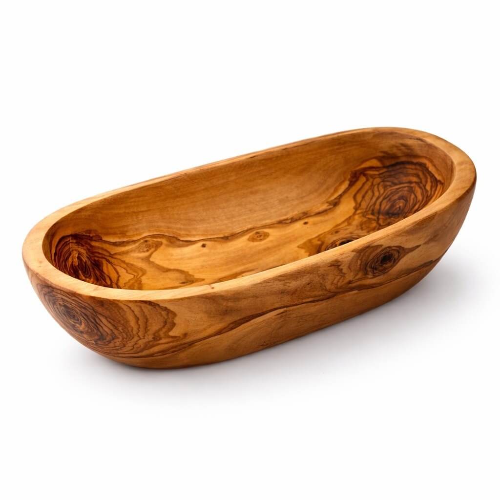 Coupe à Fruits en Bois d'Olivier Massif (29 cm)