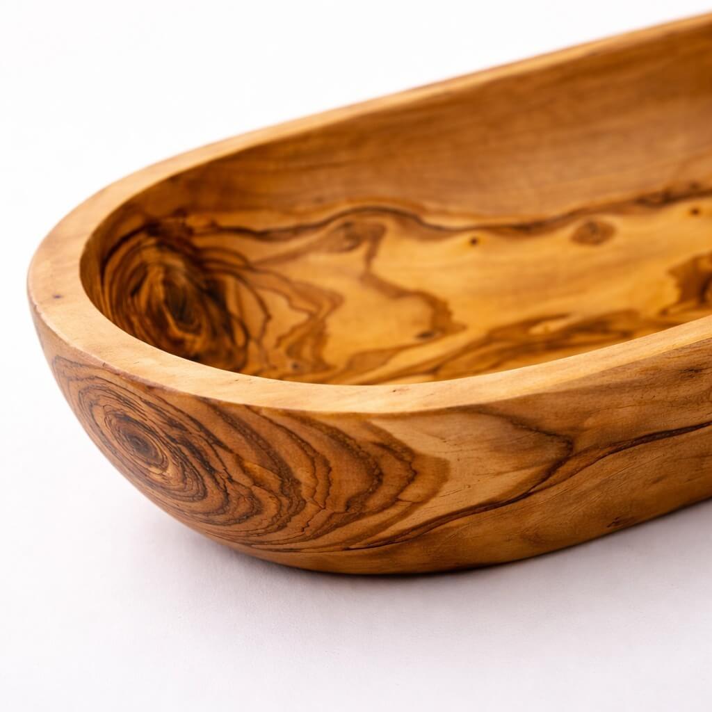 Coupe à Fruits en Bois d'Olivier Massif (29 cm)