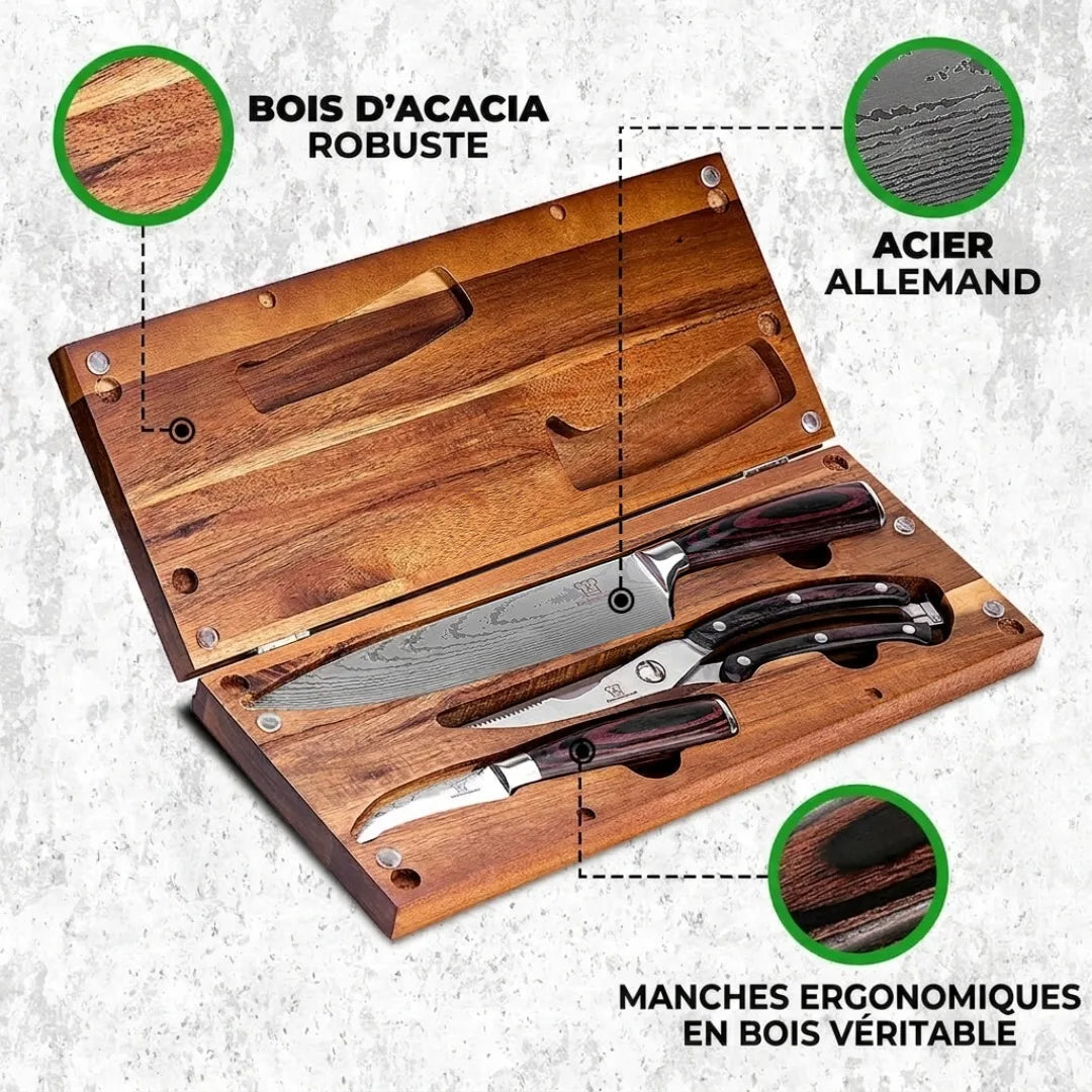 Set de Couteaux Outdoor | 2en1