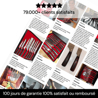 Set de couteaux Premium (+ bloc à couteaux & aiguiseur GRATUIT)