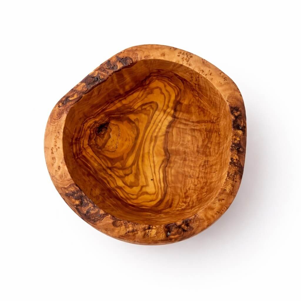 Bol en Bois d'Olivier - Bord Rustique (Ø 14 cm)