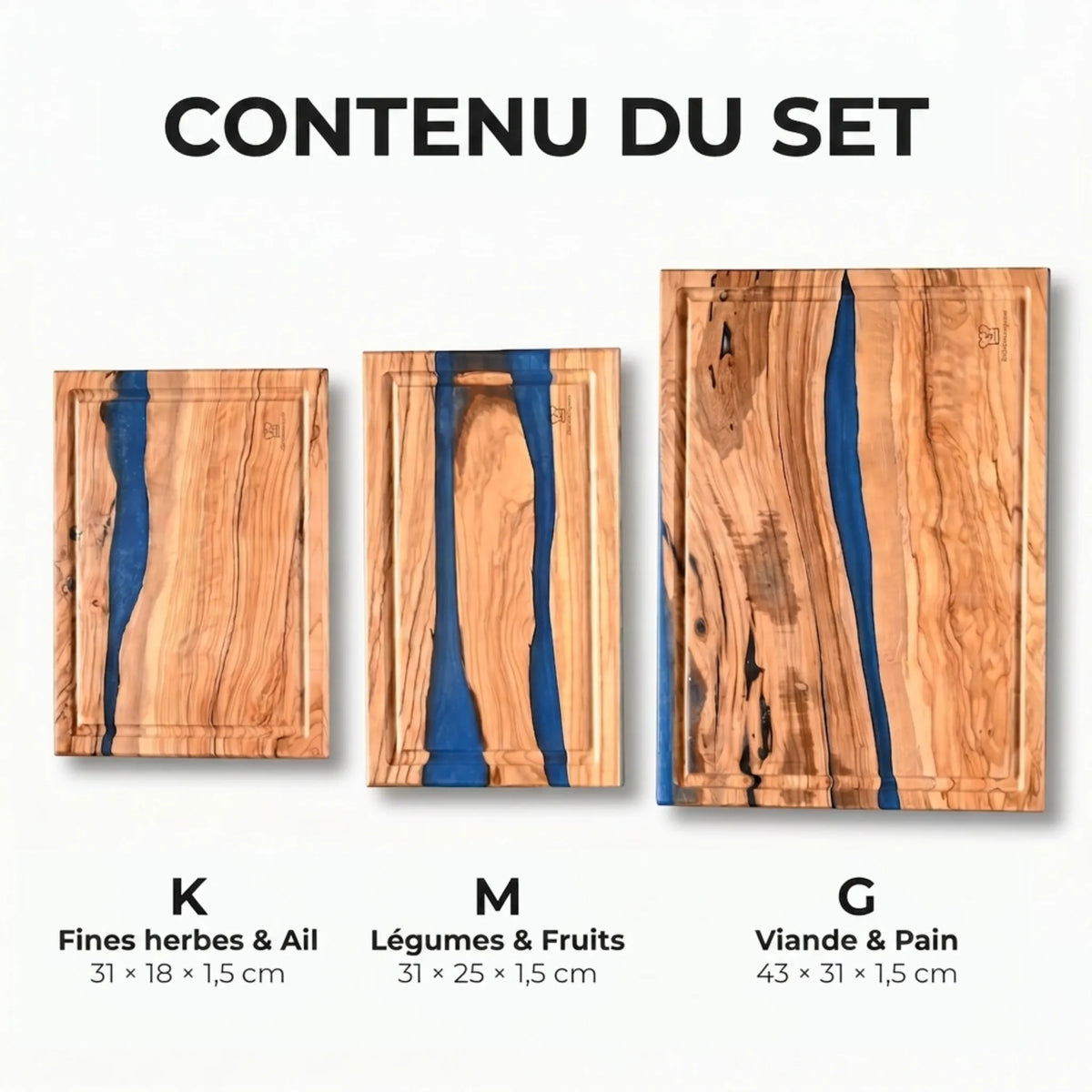 Set de 3 Planches à Découper Konpeki