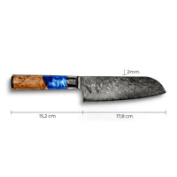 Couteau Santoku Damas Aoki