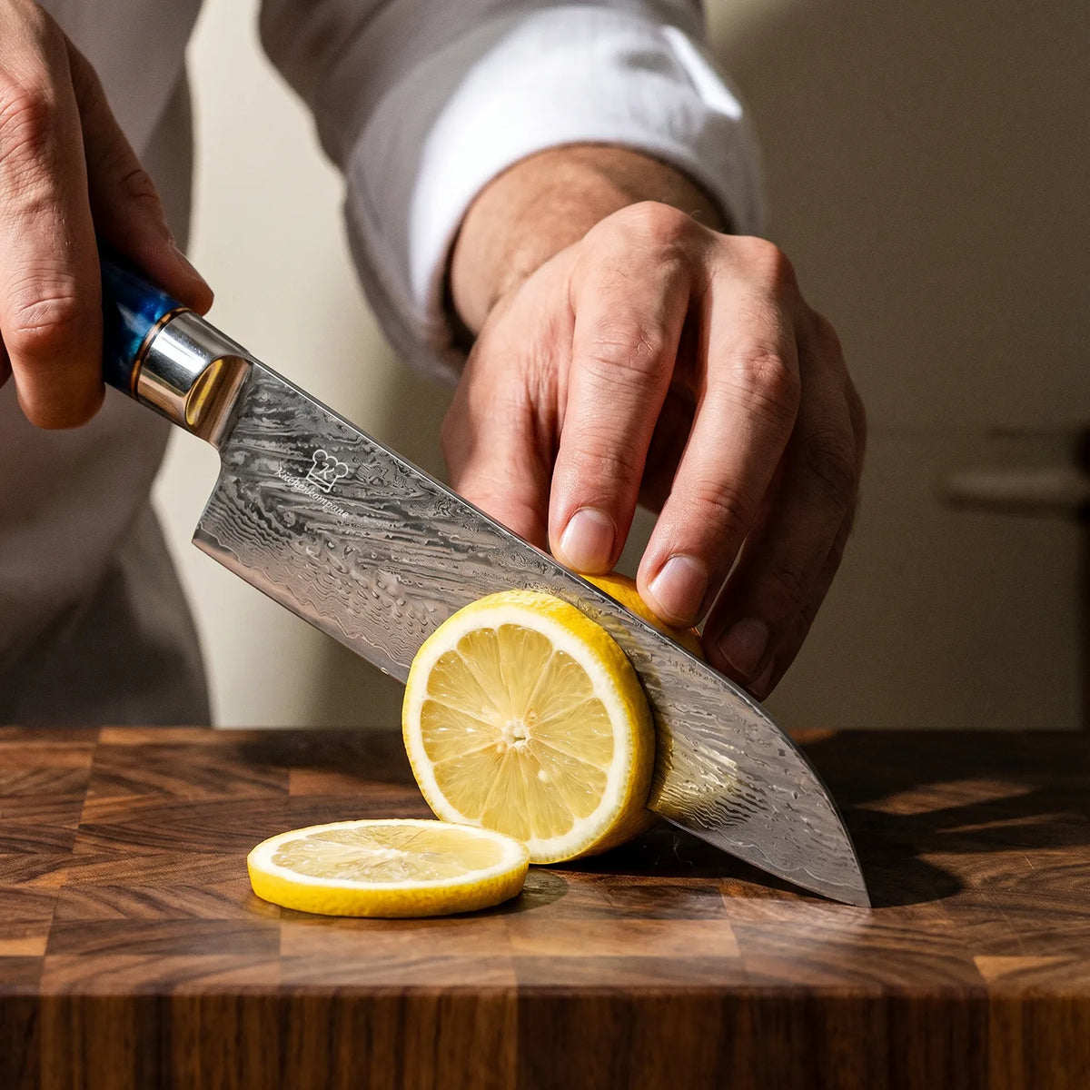 Couteau Santoku Damas Aoki