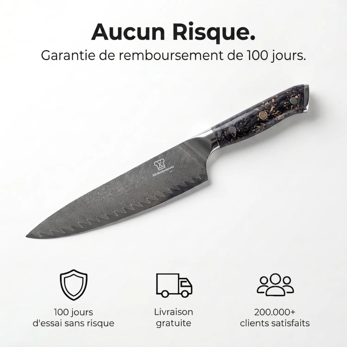 Couteau de Chef Damas Kiiro