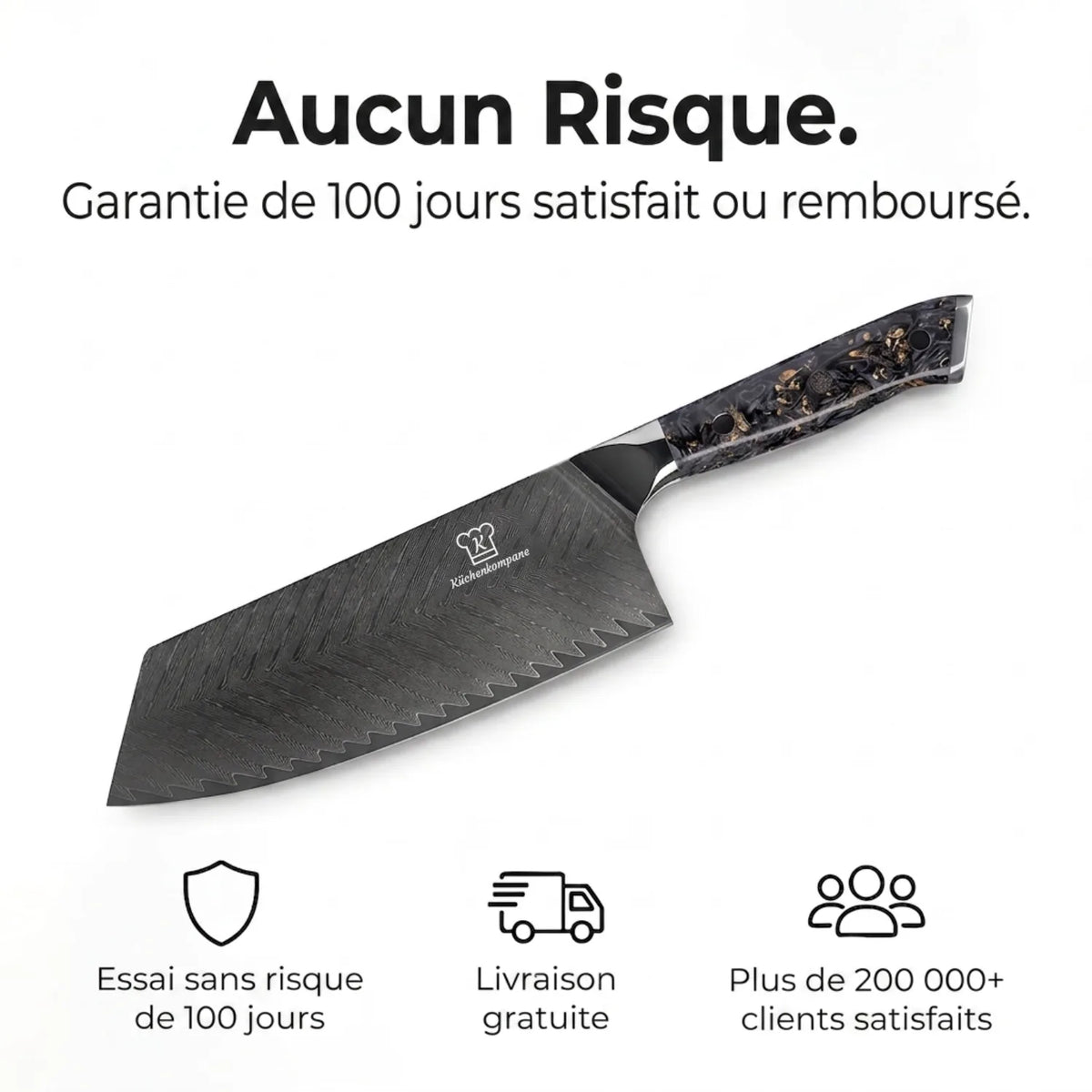 Couteau Nakiri Damas Kiiro