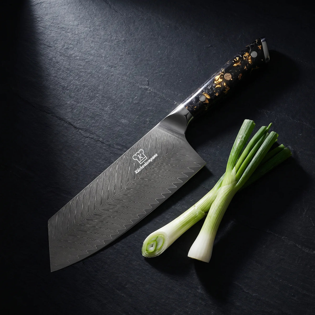Couteau Nakiri Damas Kiiro