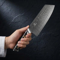 Couteau Nakiri Damas Kiiro