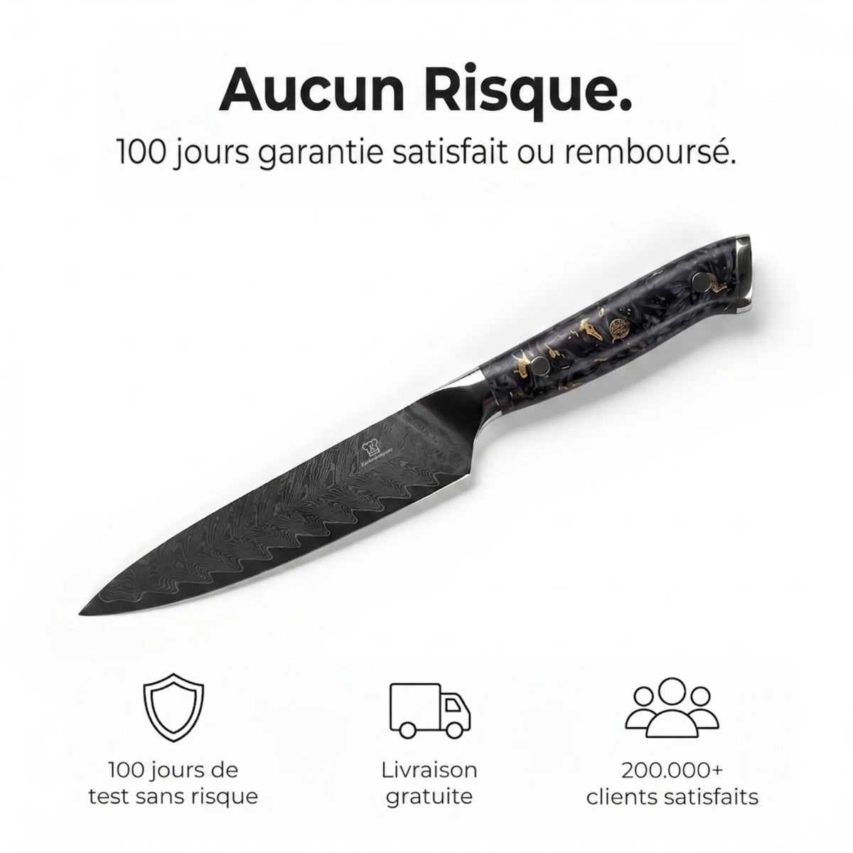 Couteau Office Damas Kiiro