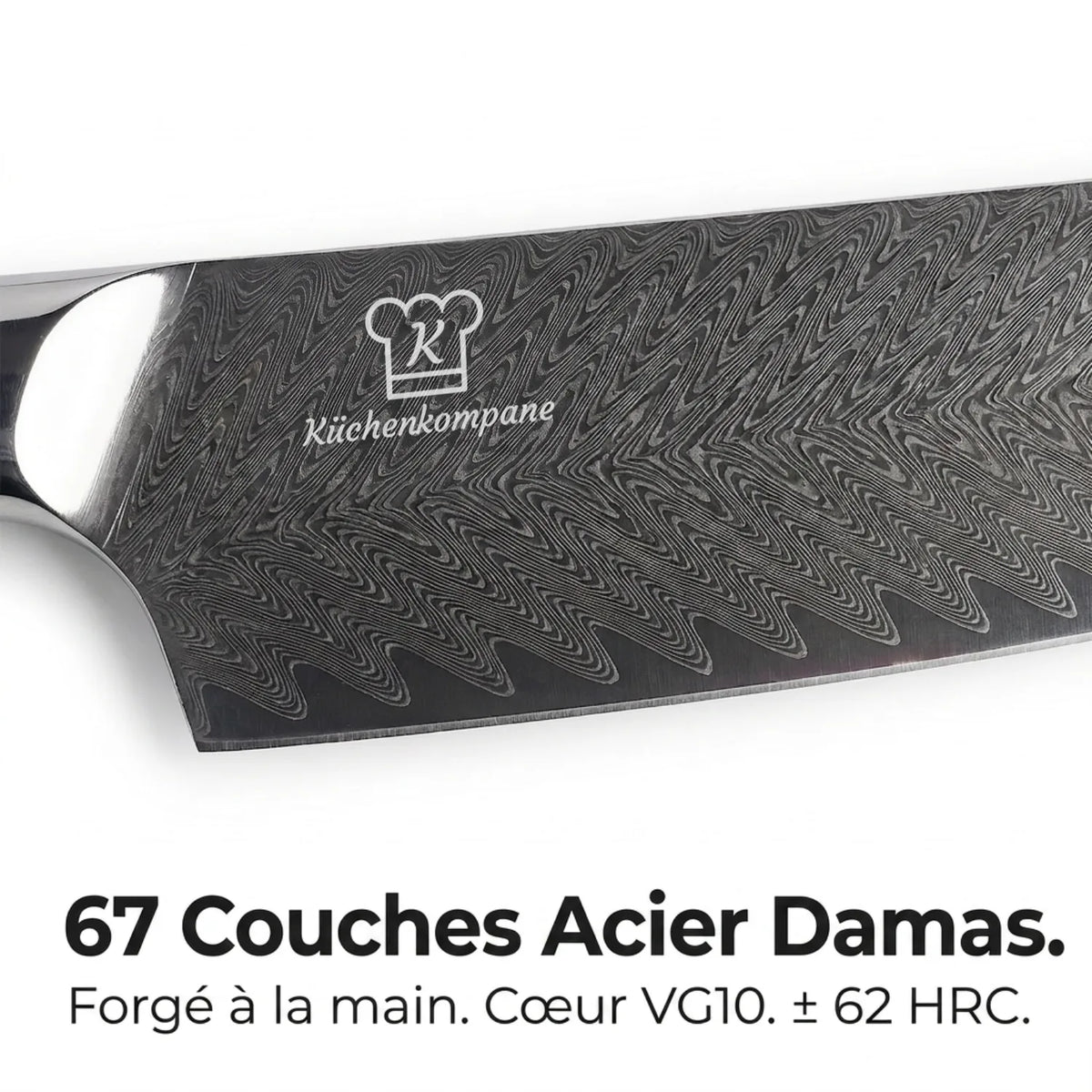 Couteau Santoku Damas Kiiro