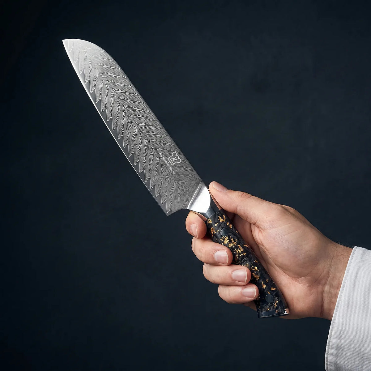 Couteau Santoku Damas Kiiro