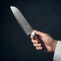 Couteau Santoku Damas Kiiro
