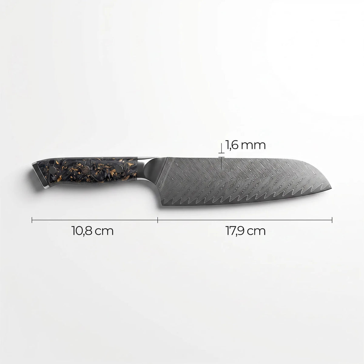 Couteau Santoku Damas Kiiro