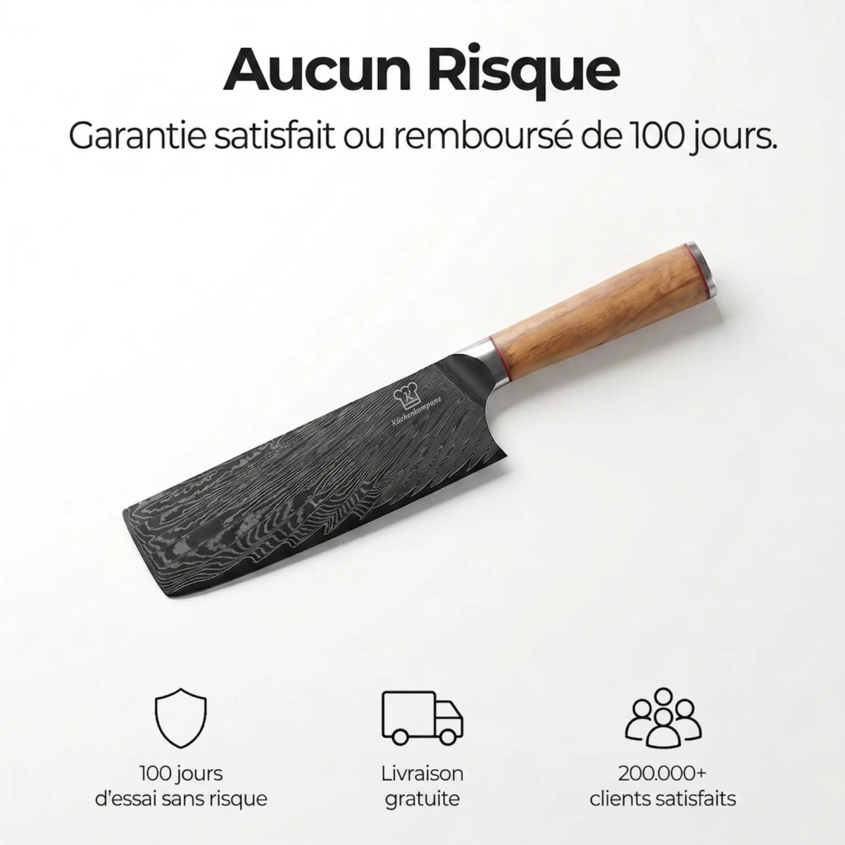 Couteau Nakiri Damas Mokuzai