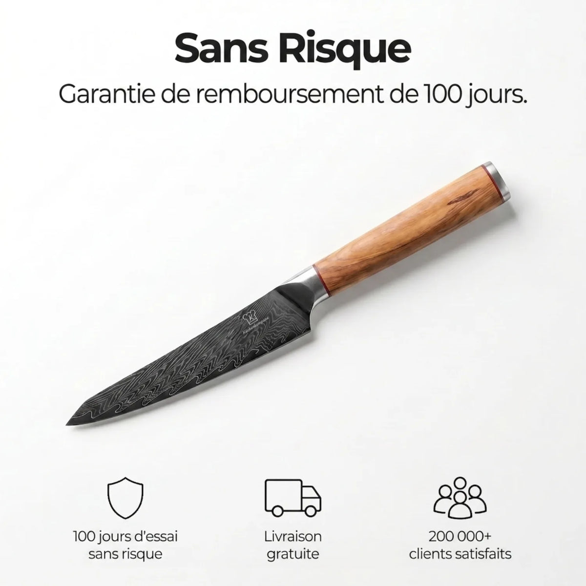 Couteau Petty Damas Mokuzai