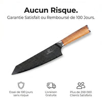 Couteau Santoku Damas Mokuzai