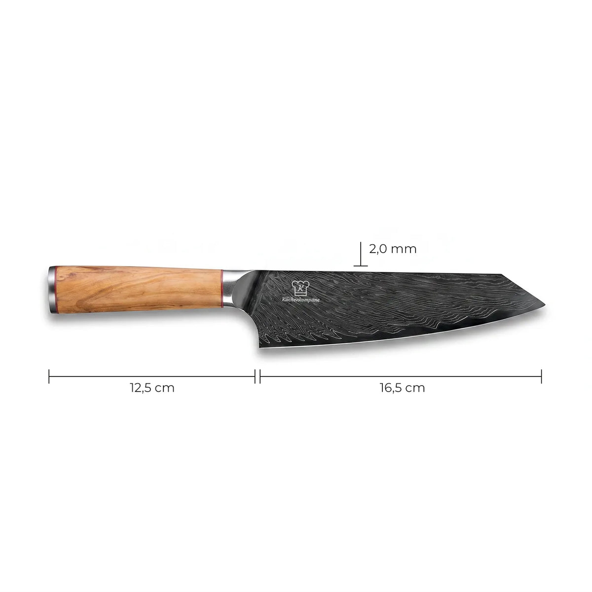 Couteau Santoku Damas Mokuzai