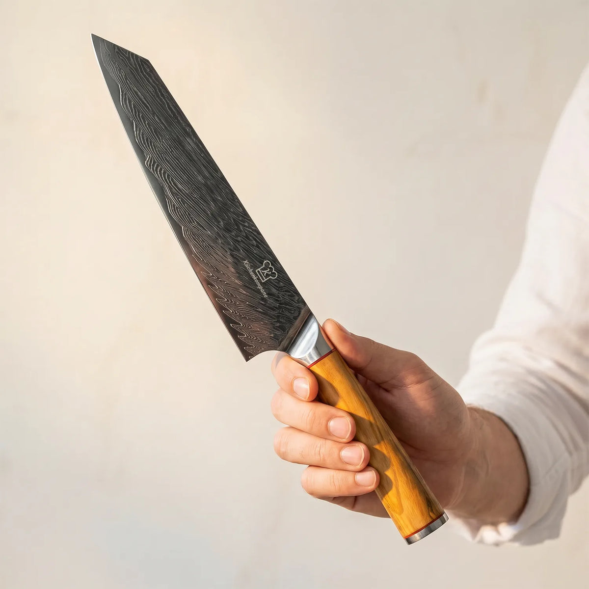 Couteau Santoku Damas Mokuzai