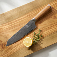 Couteau Santoku Damas Mokuzai