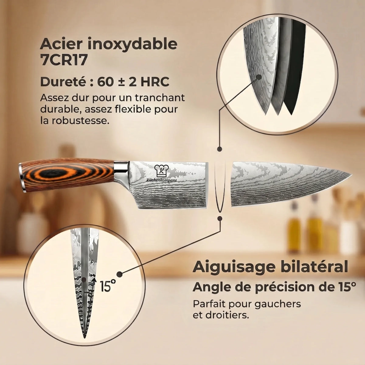 Set de Couteaux Akarui Premium 8 pièces