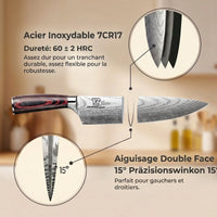Set de Couteaux Asiatique Premium 8 pièces