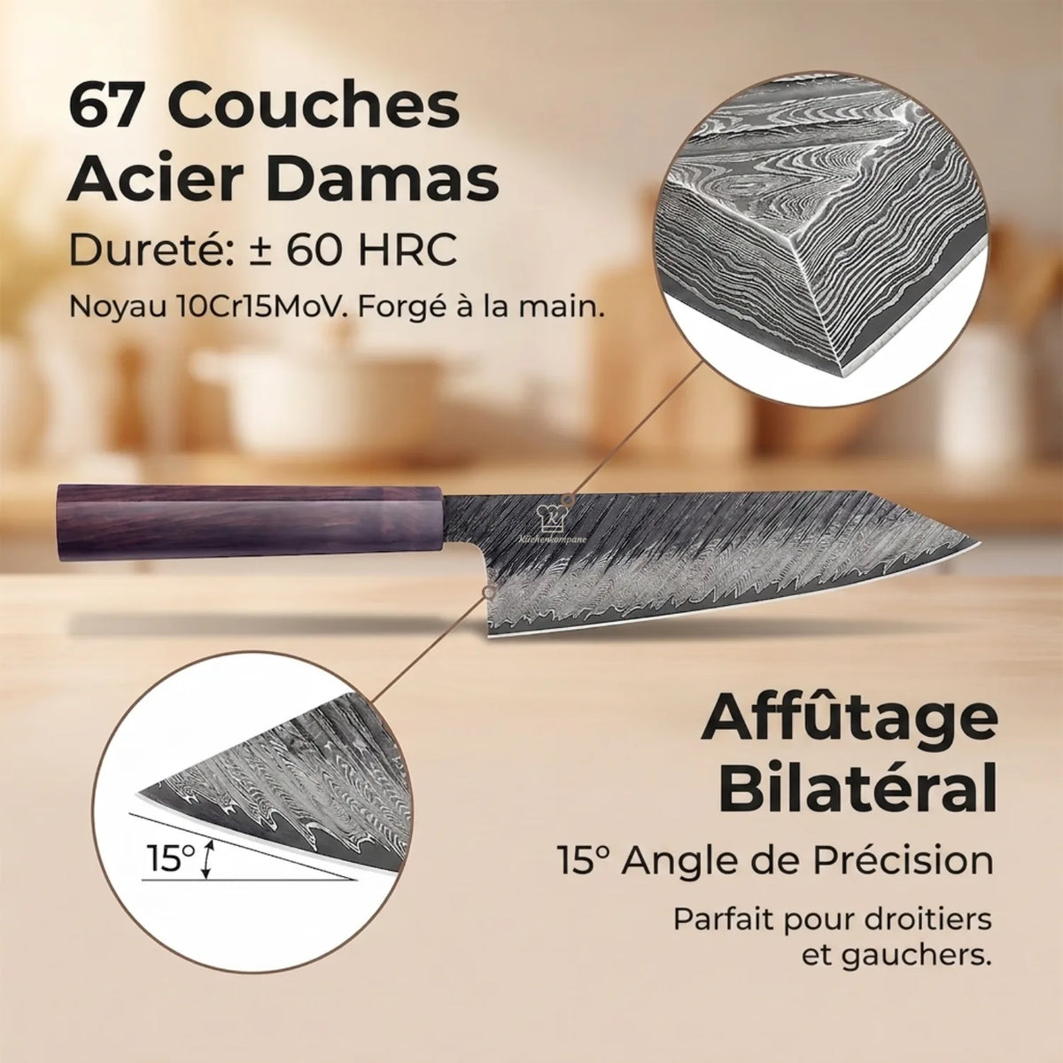 Set Japonais Shibui Damas - 2 pièces
