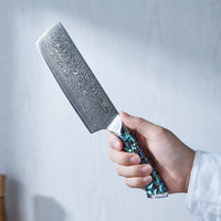 Couteau Nakiri Damas Sheru