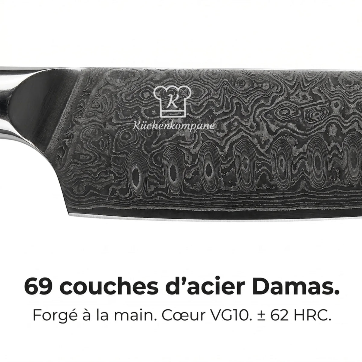 Couteau Santoku Damas Sheru