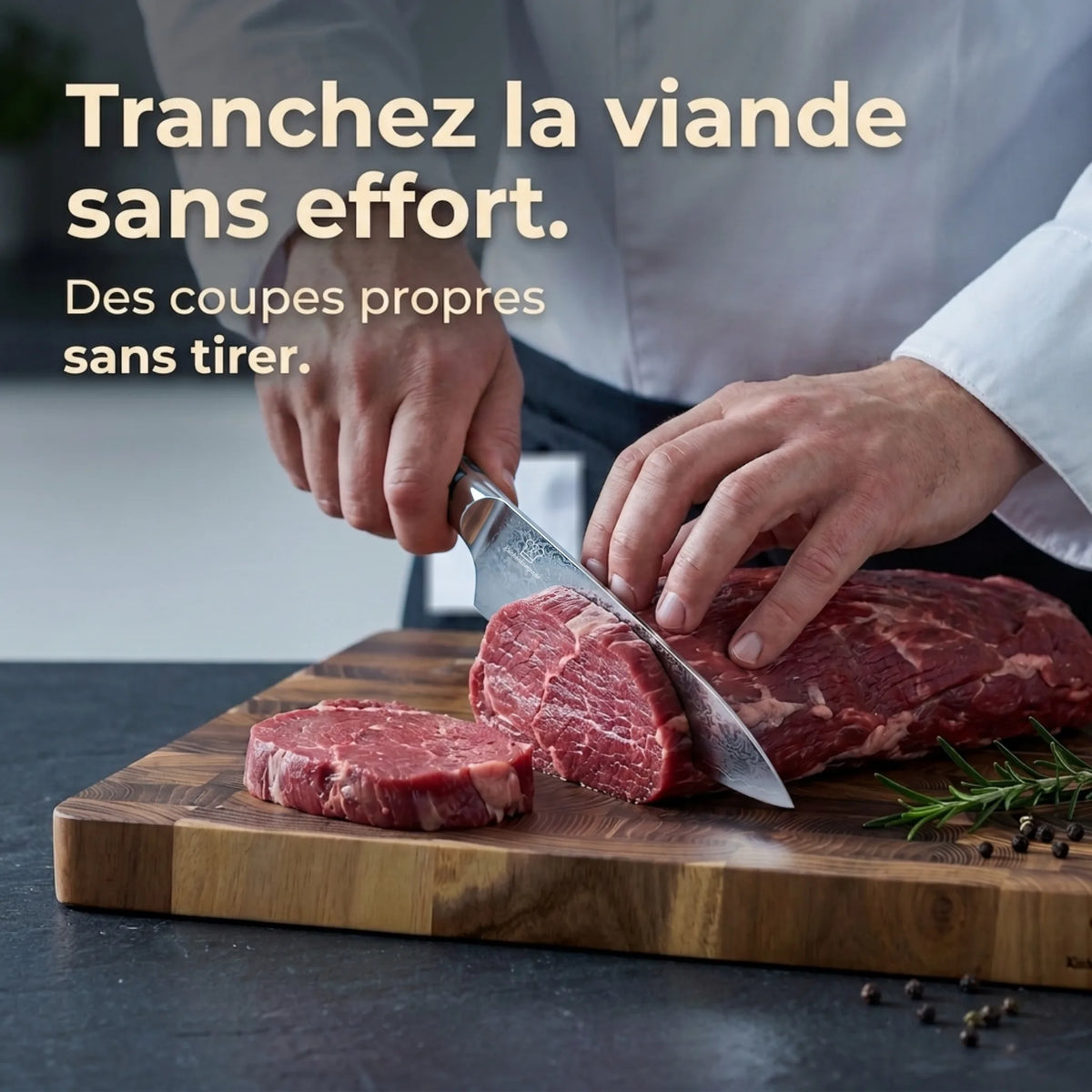 Couteau Santoku Damas Sheru